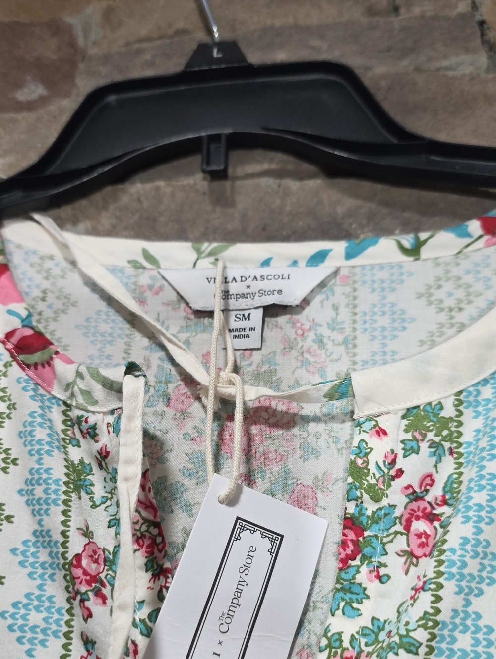 The Company Store Villa D’ Ascoli Rose Stripe Kaftan S/M - Picture 8 of 8